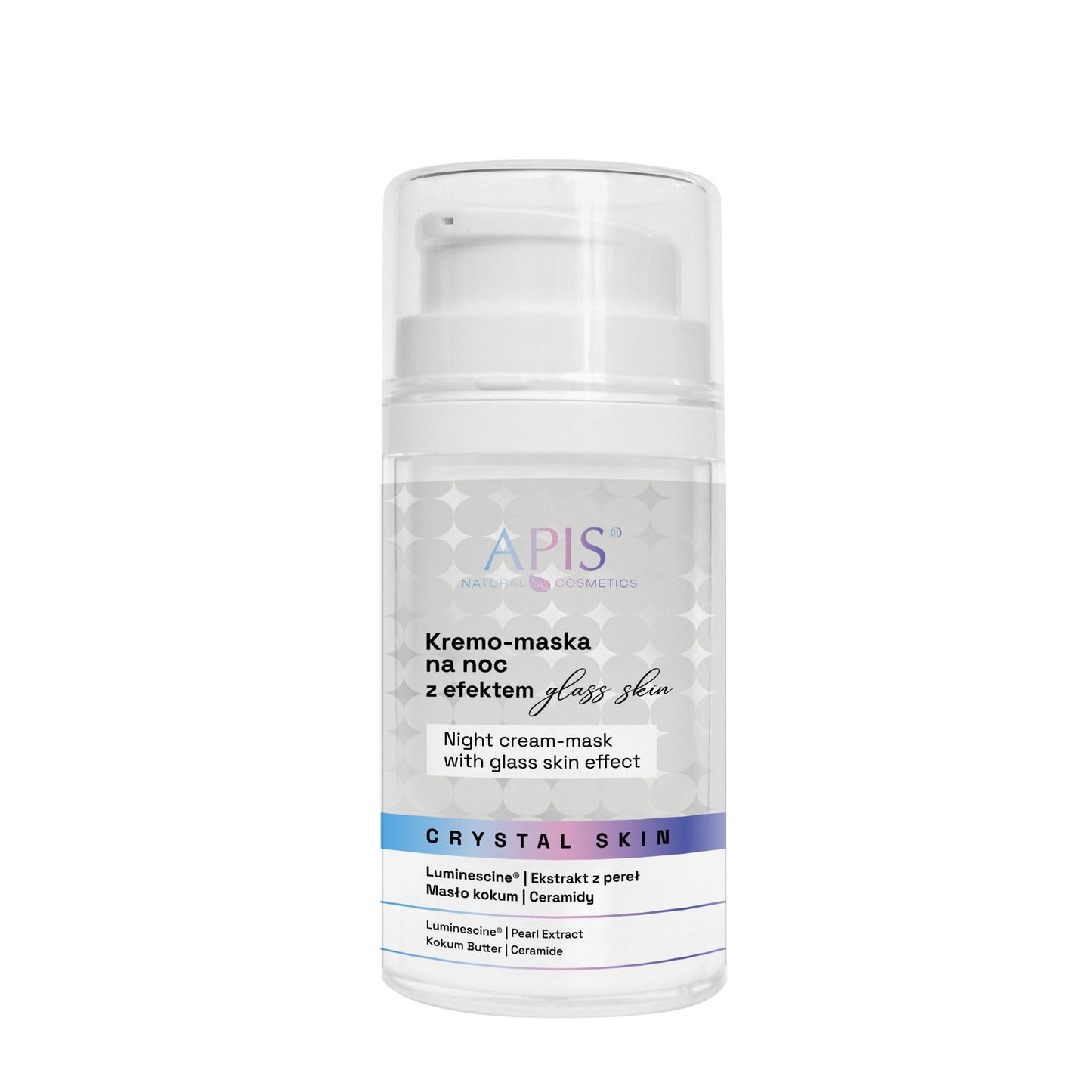 Apis CRYSTAL SKIN Kremo-maska na noc z efektem „glass skin” / 50 ml