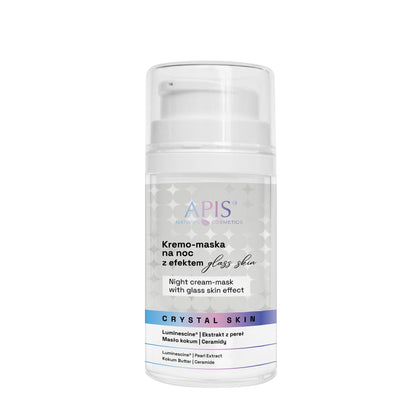 Apis CRYSTAL SKIN Kremo-maska na noc z efektem „glass skin” / 50 ml