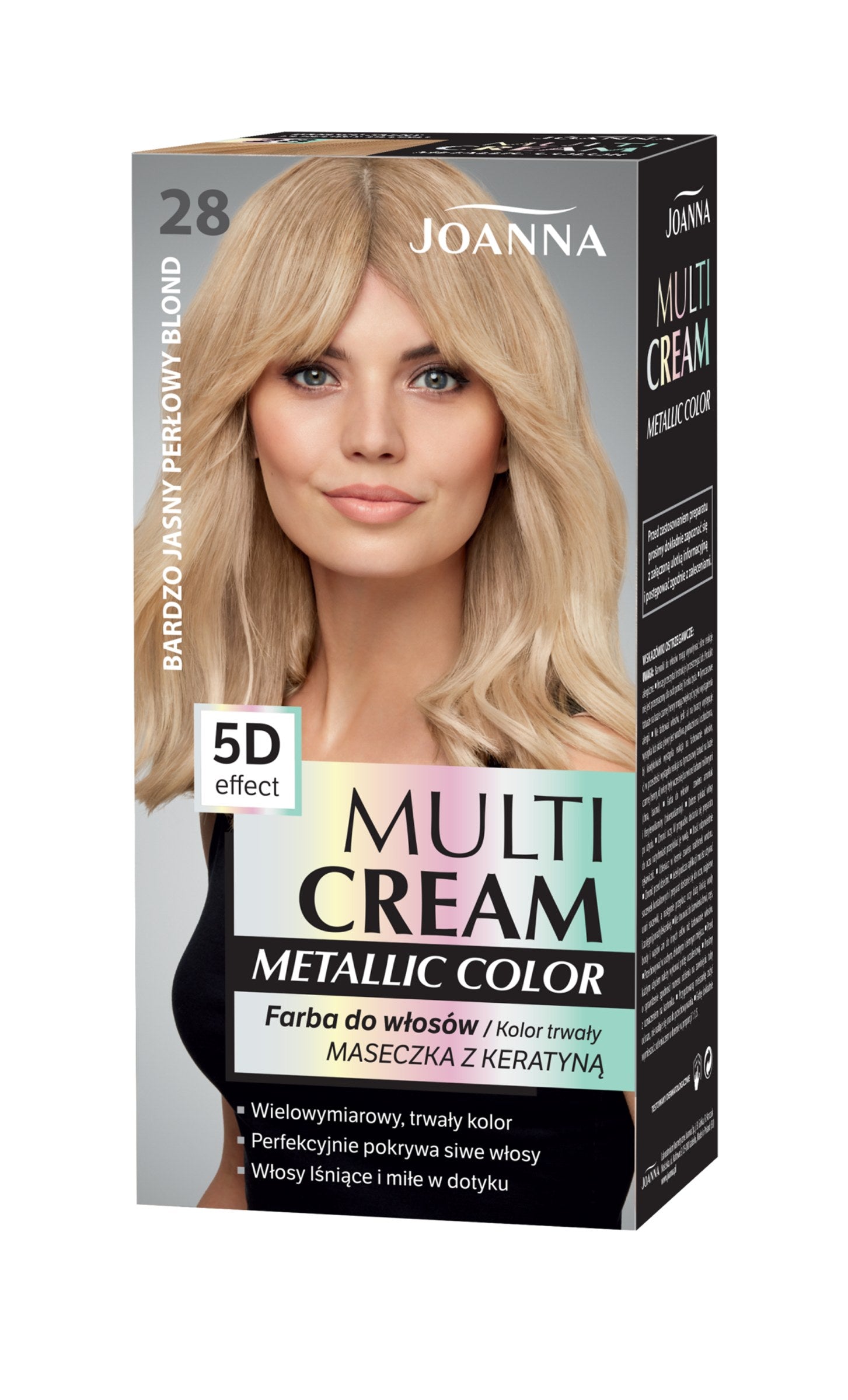 Joanna Multi Cream Color Metallic 28 – Bardzo Jasny Perłowy Blond