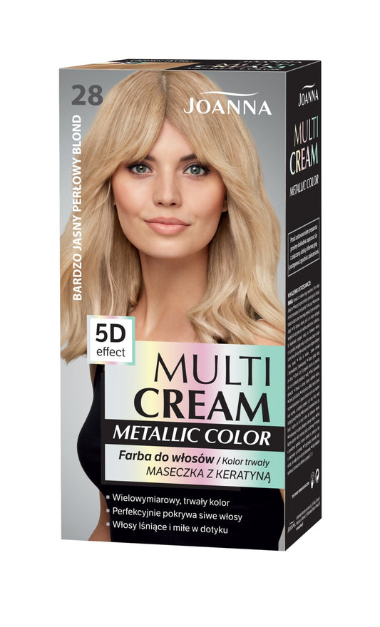 Joanna Multi Cream Color Metallic 28 – Bardzo Jasny Perłowy Blond