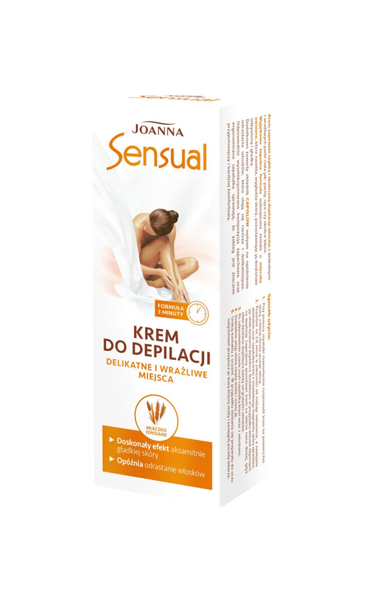 Joanna Sensual – Krem do depilacji ciała – delikatne miejsca – mleko owsiane