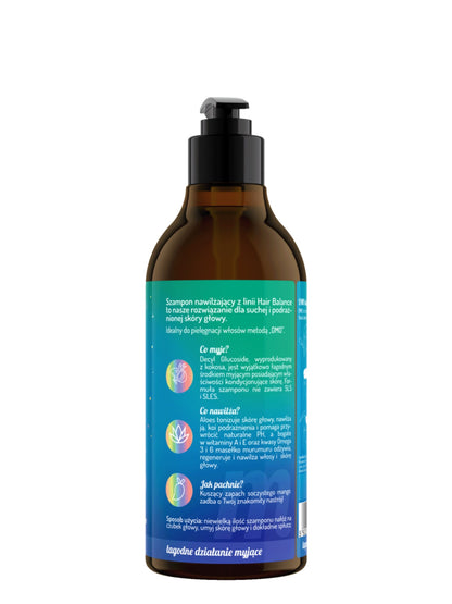 OnlyBio Hair in Balance by ONLYBIO szampon nawilżający, 400 ml — opakowanie
