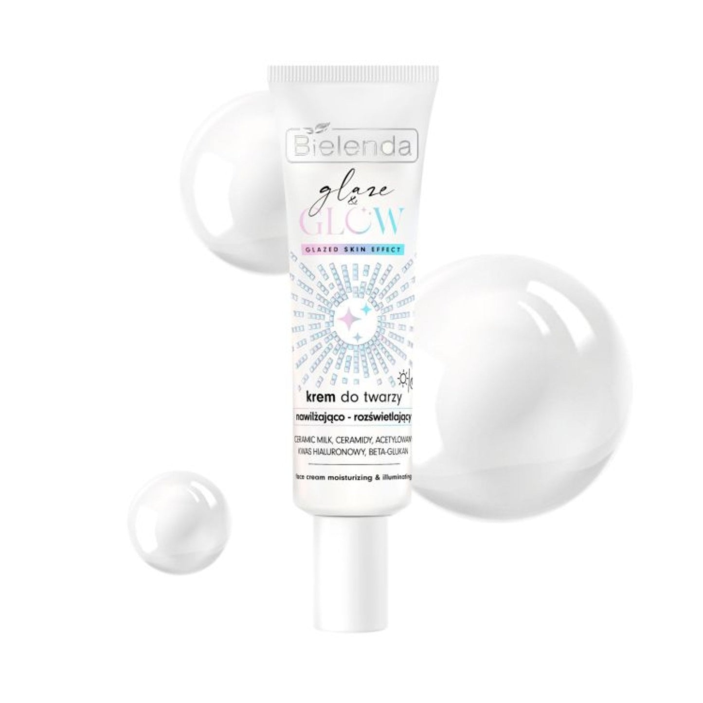Bielenda GLAZE & GLOW krem nawilżająco-rozświetlający glazed skin effect, 50 ml