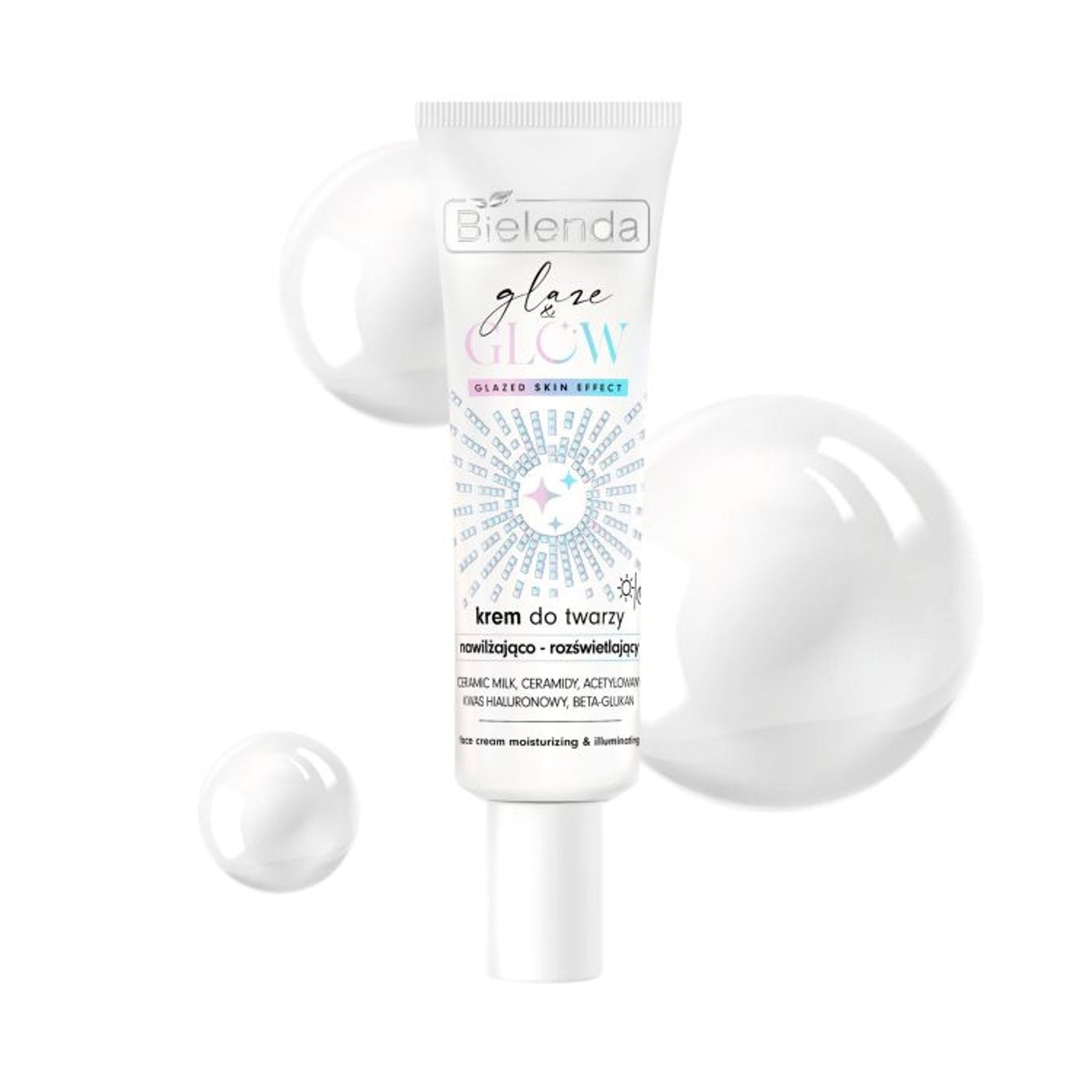 Bielenda GLAZE & GLOW krem nawilżająco-rozświetlający glazed skin effect, 50 ml