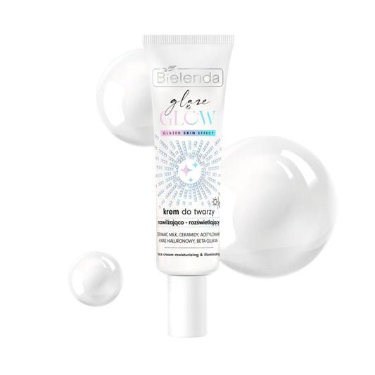 Bielenda GLAZE & GLOW krem nawilżająco-rozświetlający glazed skin effect, 50 ml