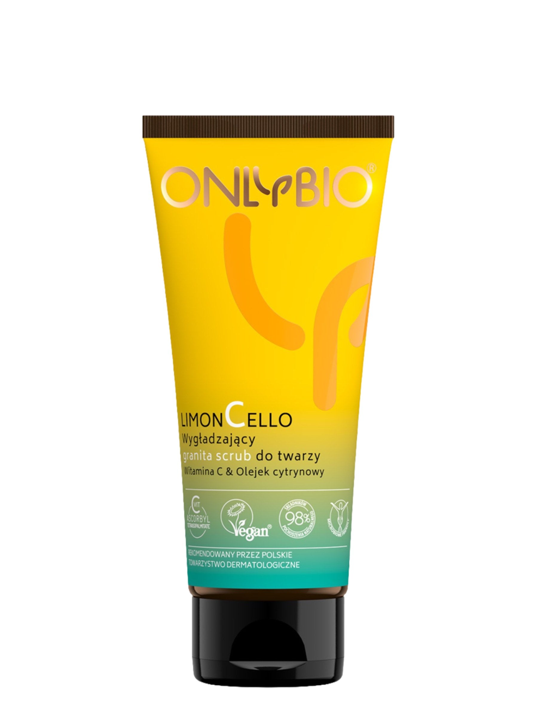 ONLYBIO Limoncello Wygładzający granita scrub do twarzy, 75 ml