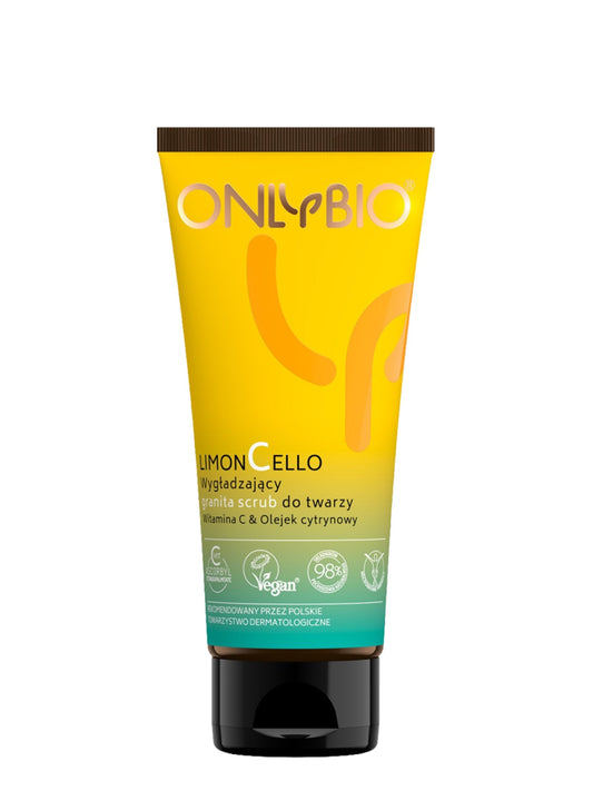 ONLYBIO Limoncello Wygładzający granita scrub do twarzy, 75 ml