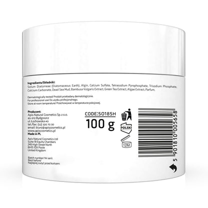 Apis ACNE-STOP Maska algowa dla cery trądzikowej z bambusem, zieloną herbatą i czarnym błotem z Morza Martwego / 20 g — opakowanie