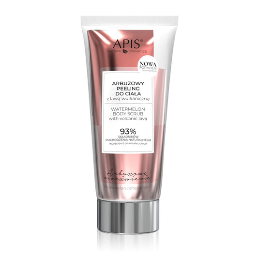 Apis ARBUZOWE ORZEŹWIENIE Arbuzowy peeling do ciała z lawą wulkaniczną / 200 ml
