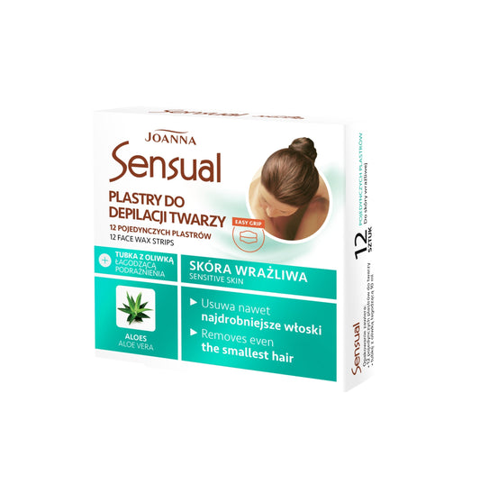 Joanna Sensual – Plastry do Depilacji Twarzy z Aloesem – Skóra Wrażliwa