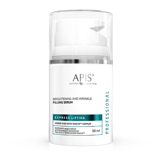 Apis EXPRESS LIFTING Rozświetlające serum wypełniające zmarszczki pod oczy z kompleksem TENS'UP™ / 50 ml