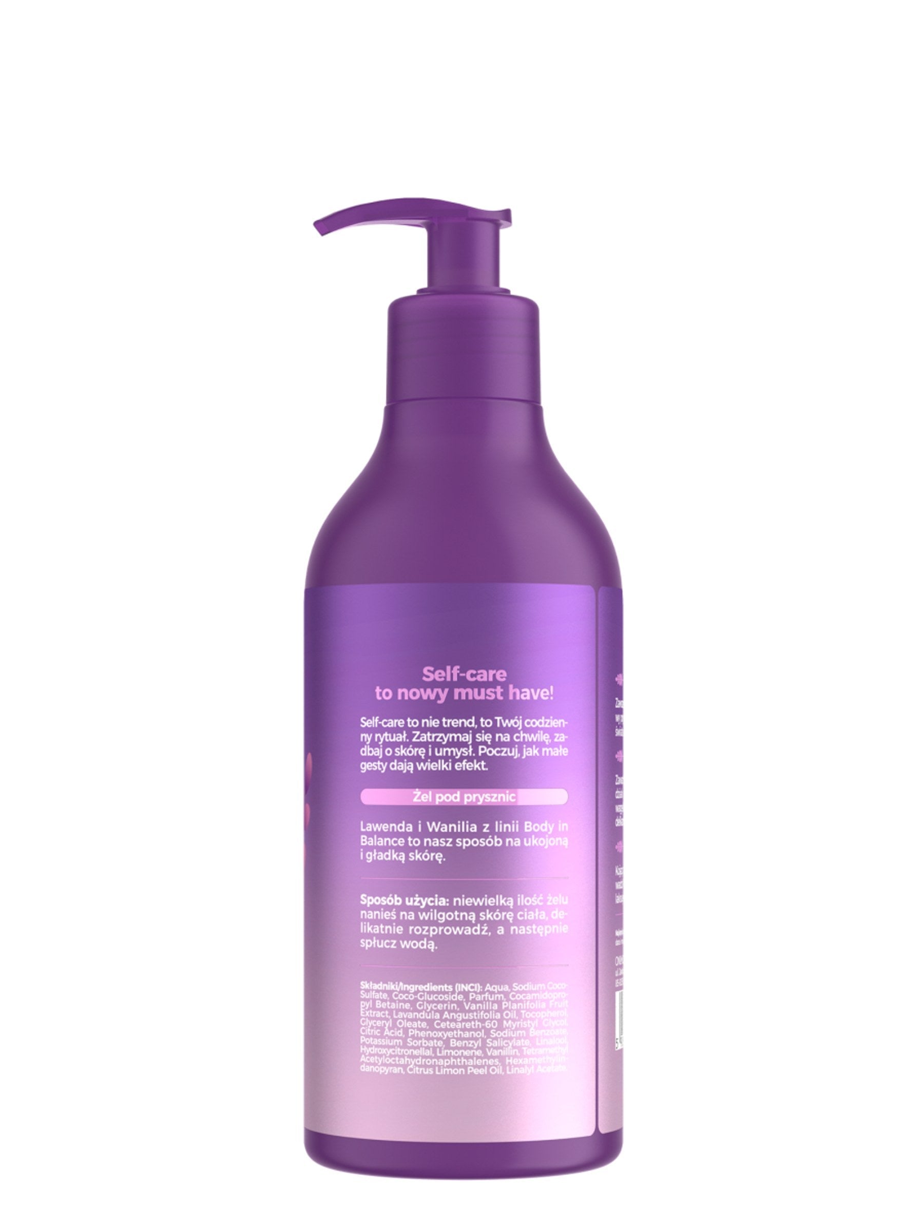 OnlyBio Body in Balance by ONLYBIO Żel pod prysznic Lawenda i Wanilia 400 ml — opakowanie