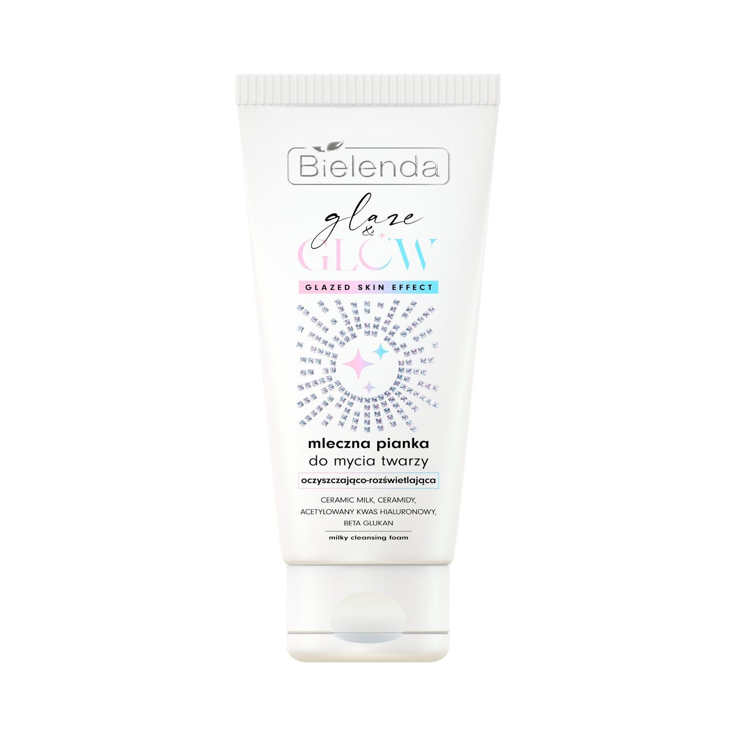 Bielenda Mleczna pianka do mycia twarzy oczyszczająco-rozświetlająca Bielenda GLAZE & GLOW, 135 g