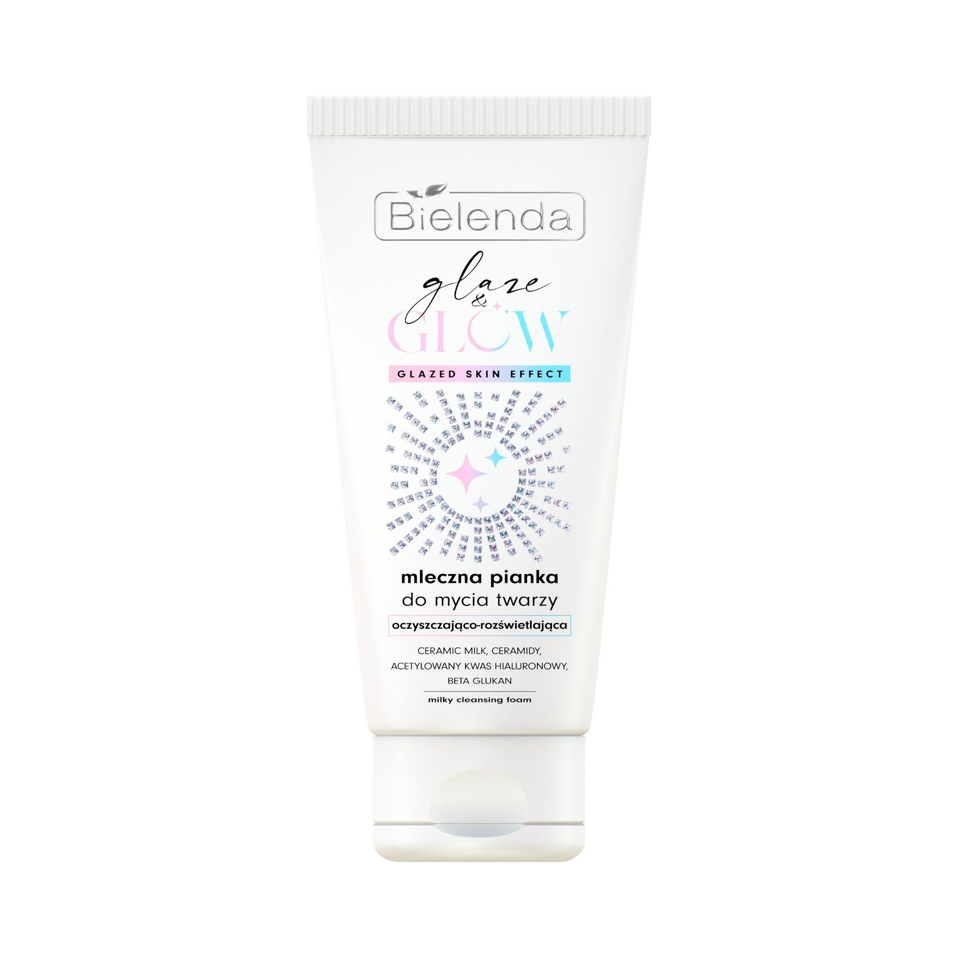 Bielenda Mleczna pianka do mycia twarzy oczyszczająco-rozświetlająca Bielenda GLAZE & GLOW, 135 g