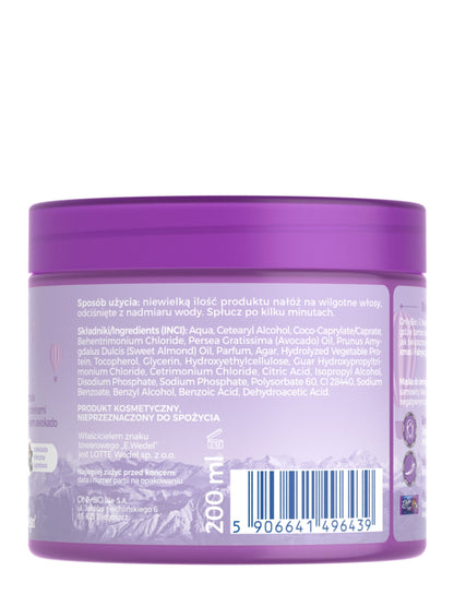 OnlyBio x E. Wedel Hair in Balance Maska do Laminacji Włosów Czekolada Mleczna Jagodowa 200 ml — opakowanie