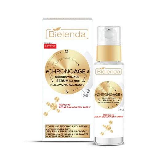Bielenda CHRONO AGE 24H Odbudowujące serum przeciwzmarszczkowe na noc, 30 ml