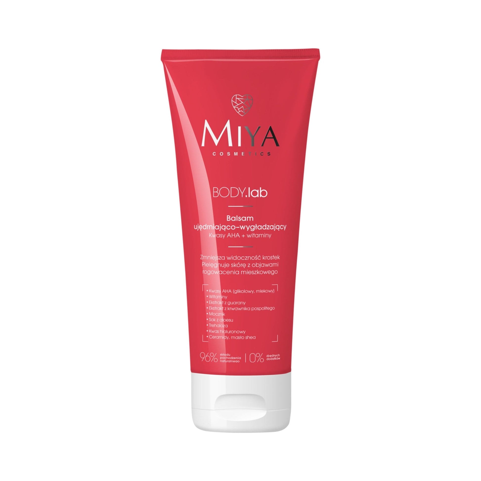 Miya BODY.lab ujędrniająco-wygładzający balsam do ciała z kwasami AHA i witaminami, 200 ml