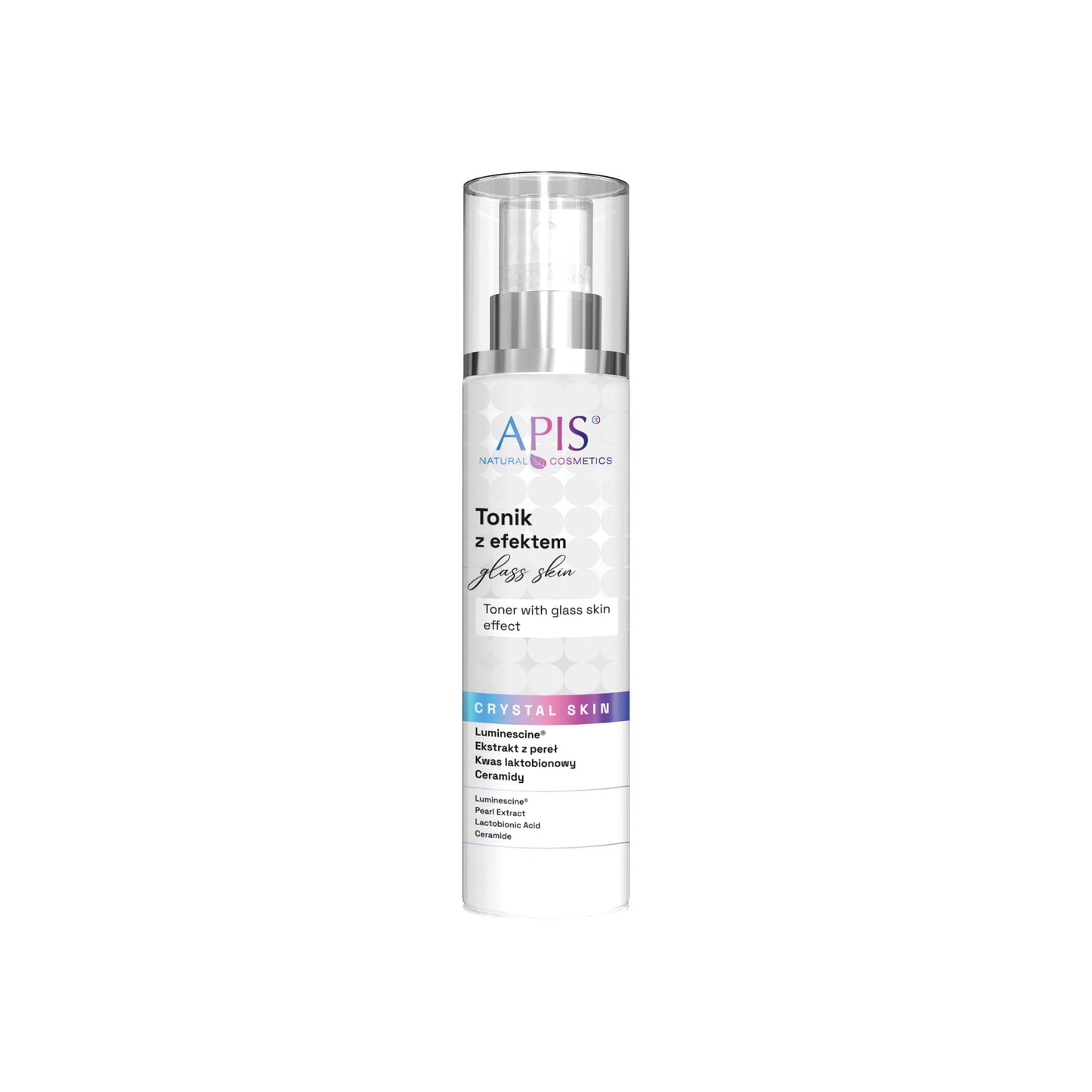 Apis CRYSTAL SKIN Tonik rozświetlający z efektem „glass skin” / 150 ml