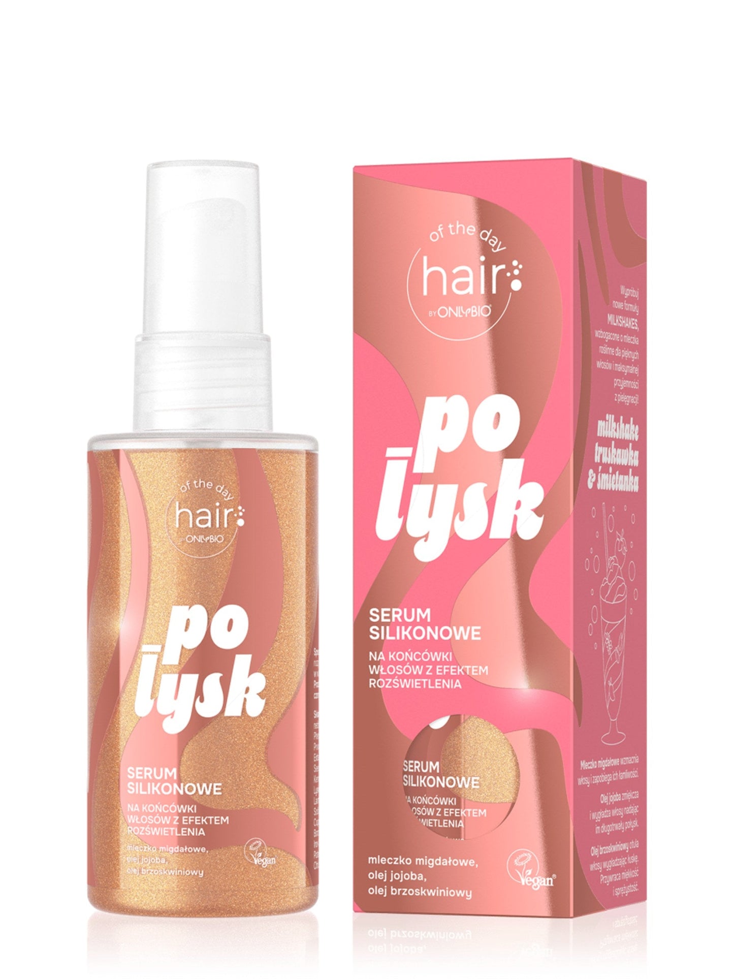 OnlyBio Hair of the Day by ONLYBIO Połysk Serum silikonowe do włosów z drobinkami, 70 ml