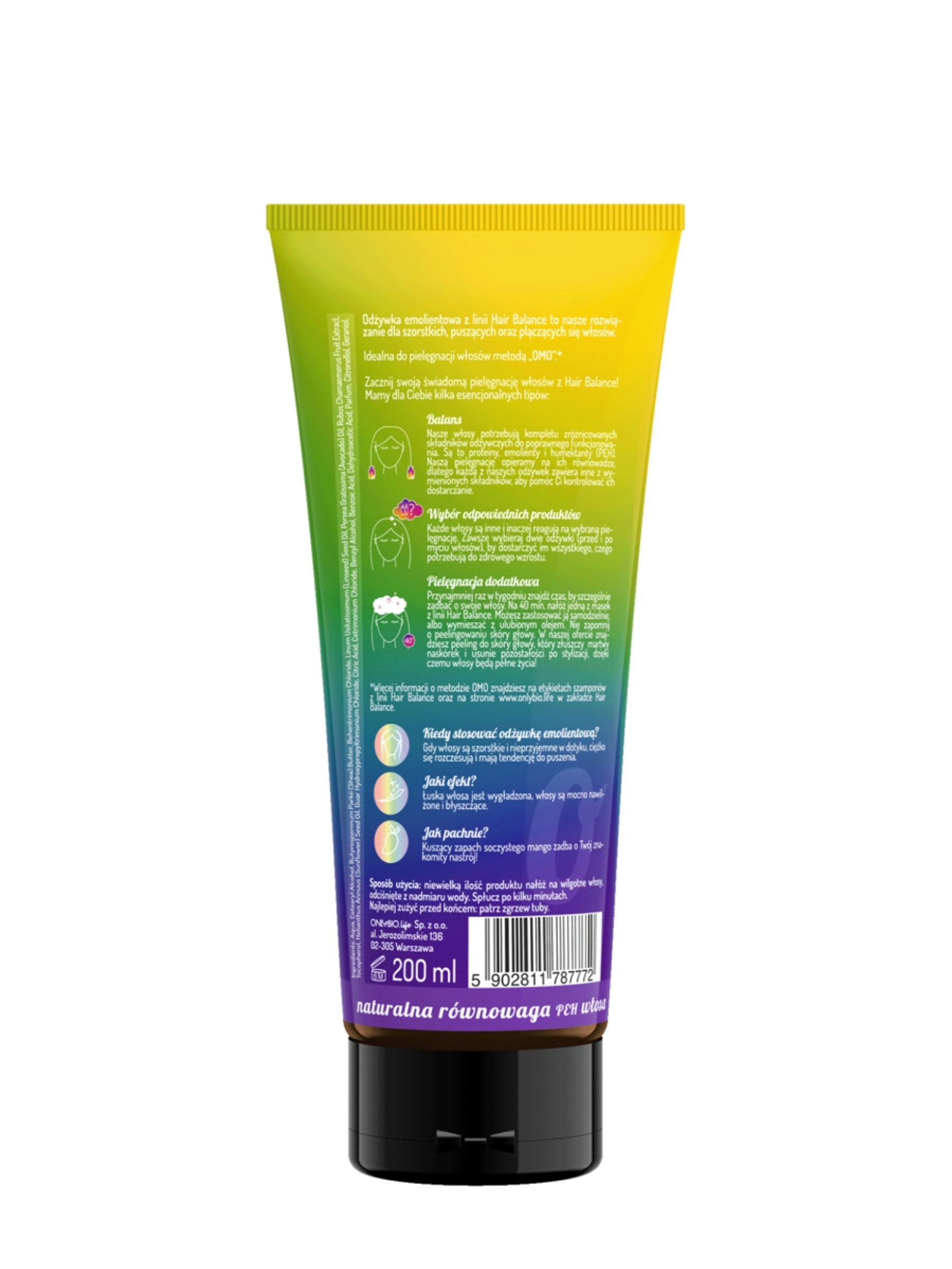 OnlyBio Hair in Balance by ONLYBIO Odżywka emolientowa, 200 ml — opakowanie