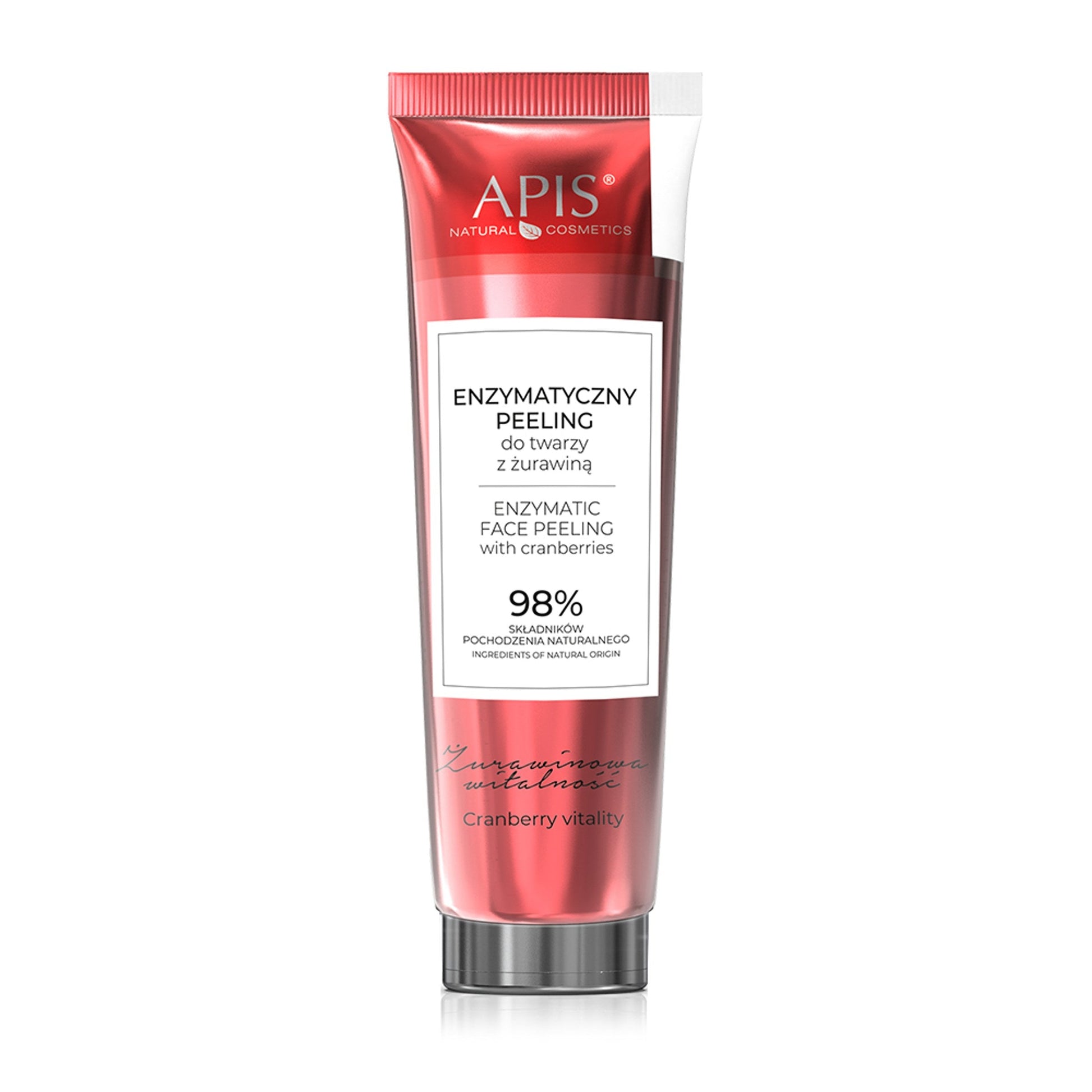 Apis ŻURAWINOWA WITALNOŚĆ Enzymatyczny peeling do twarzy z żurawiną / 100 ml.